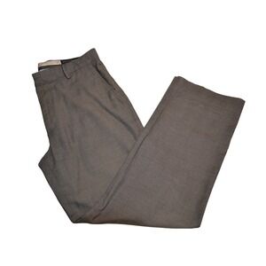 Banana Republic Mens Dress Pants Gray Plaid Flat Front 34x32 Business Casual